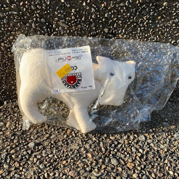 2 Vintage Fibre Craft Barnyard Animals Cow & Goose Cloth Stuffed Farm Animal 80s - Picture 15 of 16